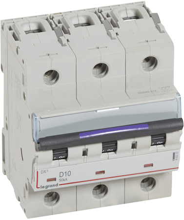 Legrand 410212 DX3 авт.выкл. 50кА 10А 3п D