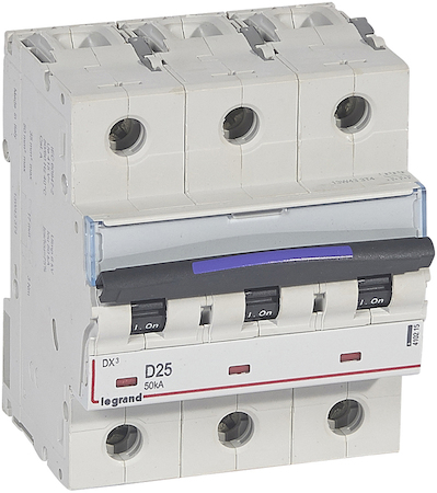 Legrand 410215 DX3 авт.выкл. 50кА 25А 3п D
