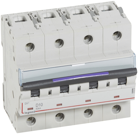 Legrand 410225 DX3 авт.выкл. 50кА 10А 4п D