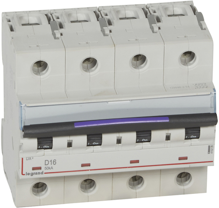 Legrand 410226 DX3 авт.выкл. 50кА 16А 4п D