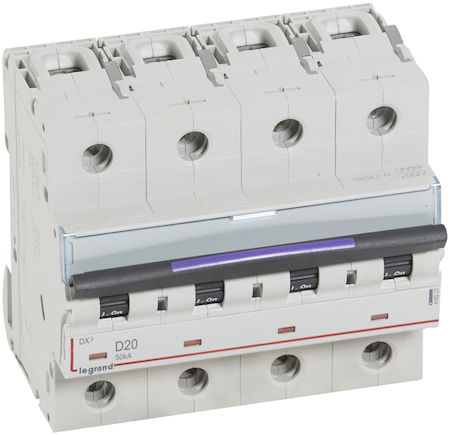 Legrand 410227 DX3 авт.выкл. 50кА 20А 4п D