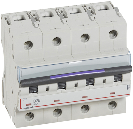 Legrand 410228 DX3 авт.выкл. 50кА 25А 4п D