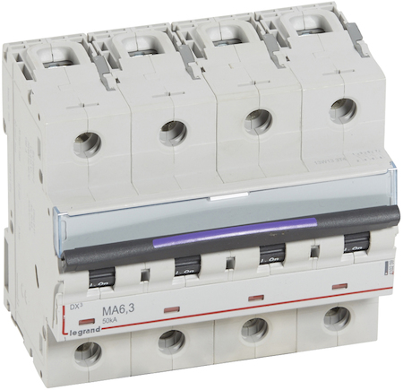 Legrand 410259 DX3 авт.выкл. 50кА 6,3А 4п MA