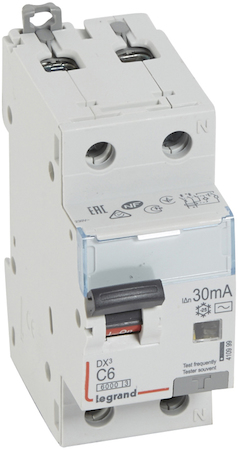 Legrand 410999 АВДТ DX3 1П+Н C6А 30MA-AC