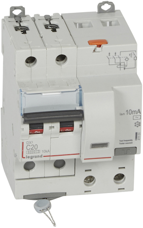 Legrand 411151 АВДТ DX3 2П C20А 10MA-AC 4м