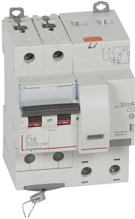 Legrand 411158 АВДТ DX3 2П C16А 30MA-AC 4м