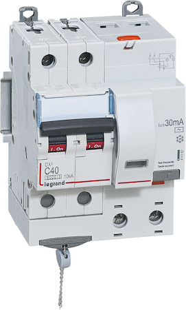Legrand 411162 АВДТ DX3 2П C40А 30MA-AC 4м