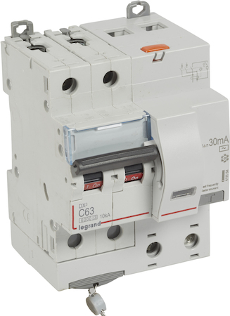 Legrand 411164 АВДТ DX3 2П C63А 30MA-AC 4м