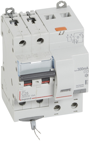 Legrand 411174 АВДТ DX3 2П C25А 300MA-AC 4м