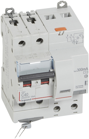 Legrand 411176 АВДТ DX3 2П C40А 300MA-AC 4м