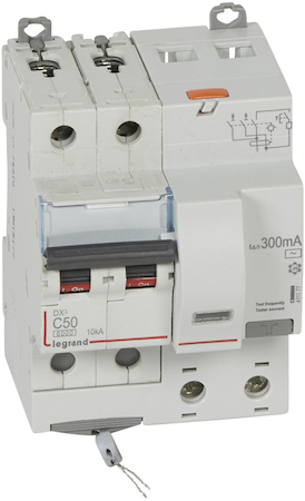 Legrand 411177 АВДТ DX3 2П C50А 300MA-AC 4м