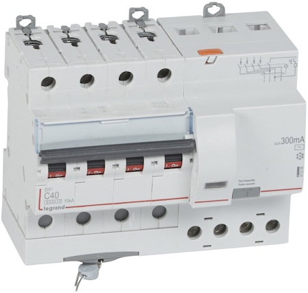 Legrand 411209 АВДТ DX3 4П C40А 300MA-AC 7м