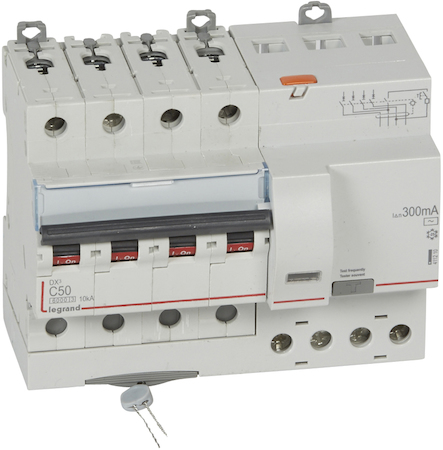 Legrand 411210 АВДТ DX3 4П C50А 300MA-AC 7м