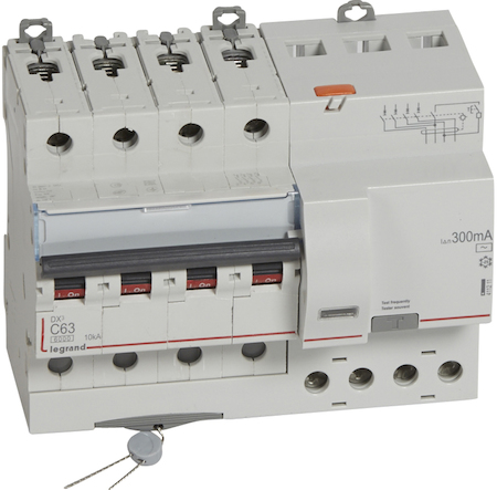 Legrand 411211 АВДТ DX3 4П C63А 300MA-AC 7м
