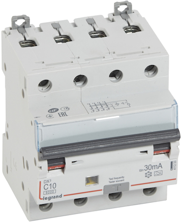 Legrand 411233 АВДТ DX3 4П C10А 30MA-A