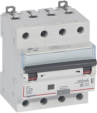 Legrand 411240 АВДТ DX3 4П C20А 300MA-A