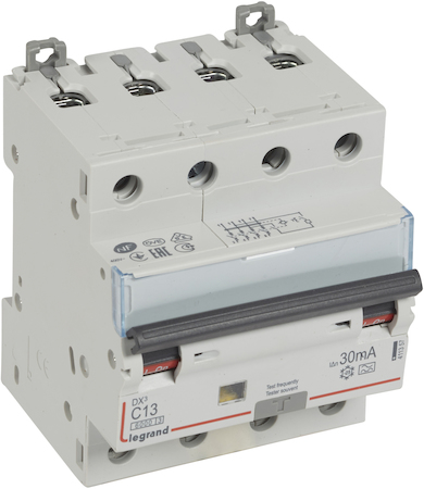 Legrand 411357 АВДТ DX3 4П C13А 30MA-A