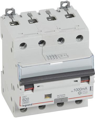 Legrand 411362 АВДТ DX3 B20A 4П 1000mA-AC