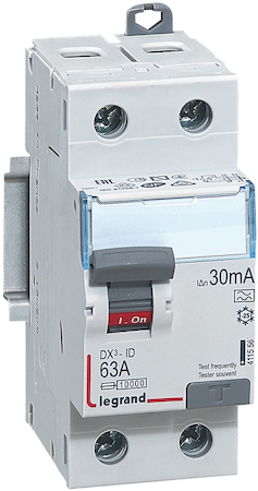 Legrand 411556 ВДТ DX3 2П 63А 30мА-A