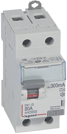 Legrand 411572 ВДТ DX3 2П 80А 300мА-A