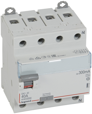 Legrand 411780 ВДТ DX3 4П 40А A 300мА N справ