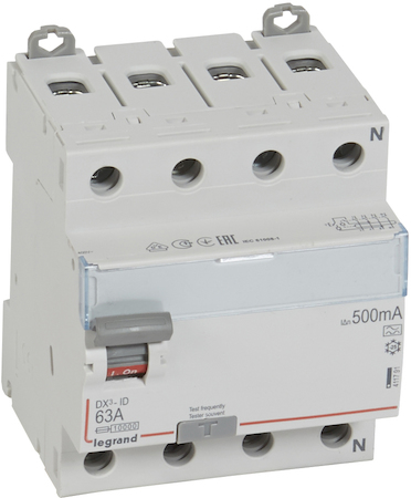 Legrand 411791 ВДТ DX3 4П 63А A 500мА N справ