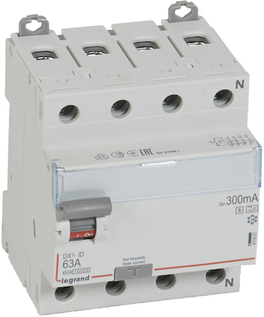 Legrand 411801 ВДТ DX3 4П 63А AS 300мА N спр.