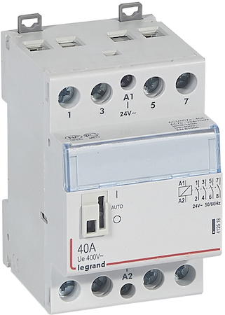 Legrand 412518 CX3 Кон.24V 4НО 40А с руч.уп.