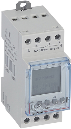 Legrand 412657 Астрономический годовой таймер с электронным дисплеем 2 выхода