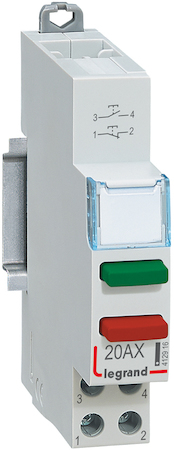 Legrand 412916 CX3 Выкл. кноп. НО+НЗ(зел/кр.)