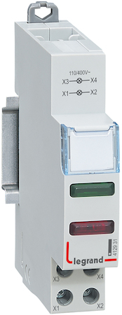 Legrand 412931 CX3 Лампа индик. 2xLED кр.+зел.110/400В ~