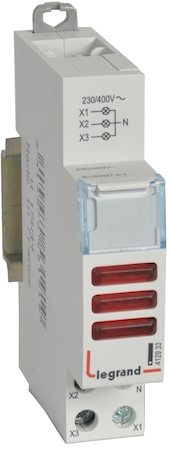Legrand 412933 CX3 Лампа индик. 3xLED кр.230/400В ~