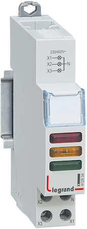 Legrand 412934 CX3 Лампа индик. 3xLED кр./зел./жёлт.230/400В ~