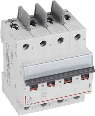 Legrand 414425 Авт.выкл.DX3 2П В8А DC 800В 4м