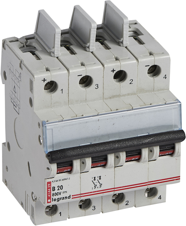 Legrand 414429 Авт.вкл.DX3 2П В20A DC 800В 4м