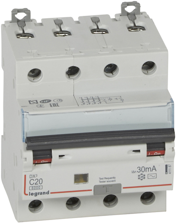 Legrand 411187 АВДТ DX3 4П C20А 30MA-AC