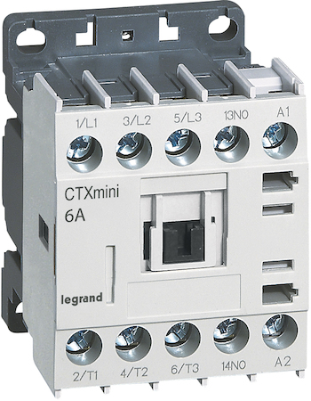 Legrand 417009 Конт.CTX3 3P 6A 1но ~415V мини