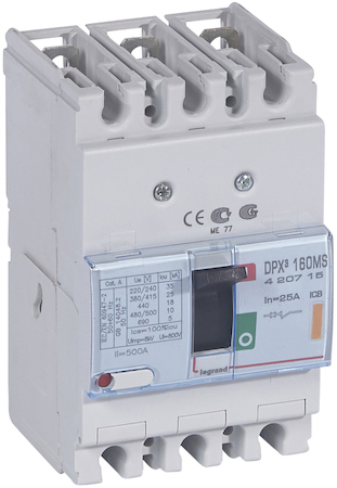 Legrand 420715 DPX³ 160 - МОТОР 3P 25A 25kA