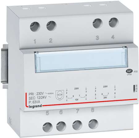 Legrand 413098 CX3Трансформатор безоп-ти 230В/8-24В 63Ватт