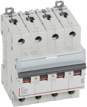 Legrand 408149 Авт.выкл.DX3 4П D25A 6000/10kA