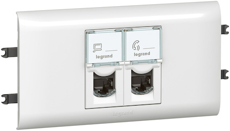 Legrand 078663 Р.DLP Кр.65 2XRJ45 Кат.6 UTP