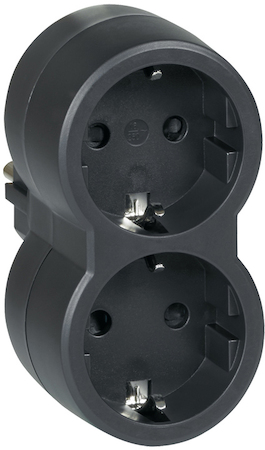 Legrand 050511 Розетка переносная 2x2К+З черн