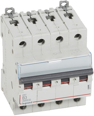 Legrand 407619 Авт.выкл.DX3 4П B3A 6000/10kA