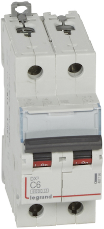 Legrand 407796 Авт.выкл.DX3 2П С6A 6000/10kA
