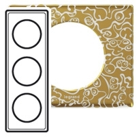 Legrand 069333 Рамка 3п Золотая Феерия CLN