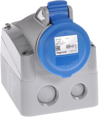 Legrand 555156 Розетка наклад. 16А 3К+H+З 230В IP44