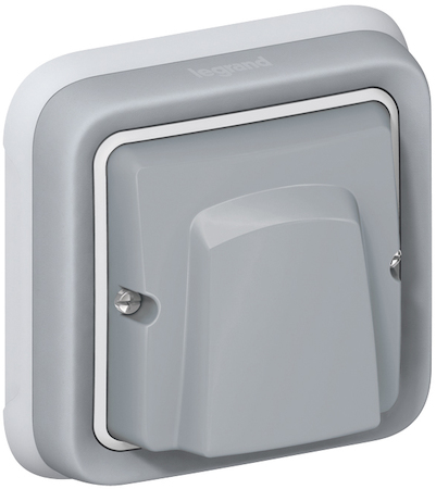 Legrand 069848 Plexo Вывод каб.с зажимом сер.