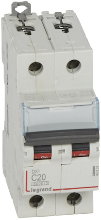 Legrand 407801 Авт.выкл.DX3 2П С20A 6000/10kA