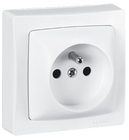 Legrand 086027 Oteo Роз.2К+З с защ.шт.фр.стд.