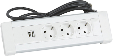 Legrand 653562 Бл.роз.3X2К+З+зар.устр.2ХUSB